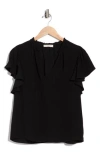 Ulla Johnson Lilo Flutter Sleeve Blouse In Black