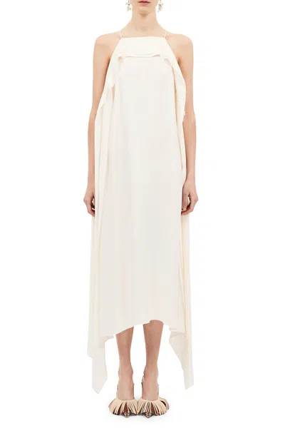 Ulla Johnson Lily Ruffled-trim Midi Dress In Pristine