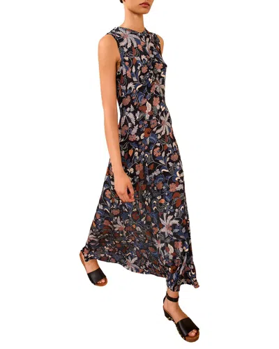 Ulla Johnson Lina Ruched Midi Dress In Multi