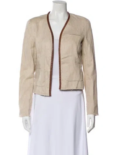 Pre-owned Ulla Johnson Linen Evening Jacket In Brown