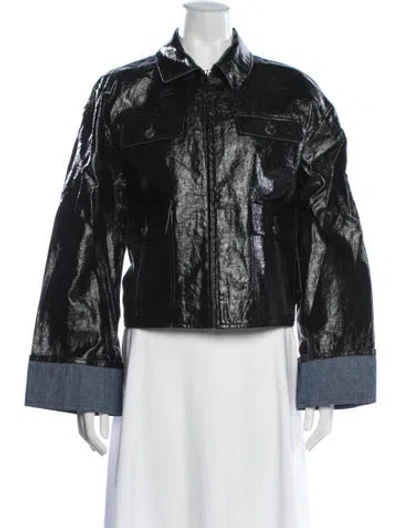Pre-owned Ulla Johnson Linen Jacket In Black