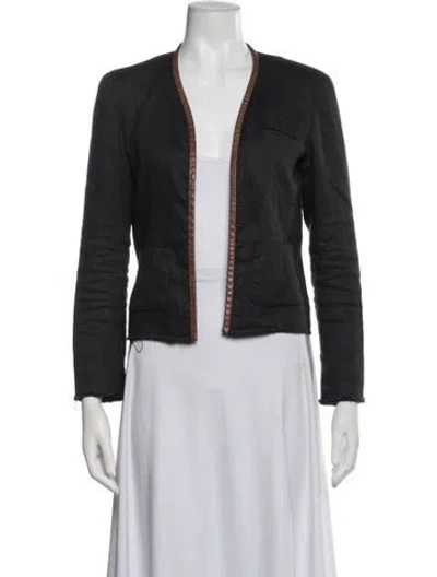 Pre-owned Ulla Johnson Linen Jacket In Blue