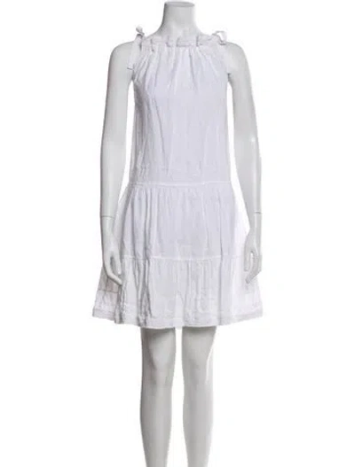 Pre-owned Ulla Johnson Linen Knee-length Dress In Gray