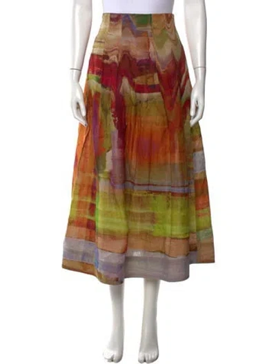 Pre-owned Ulla Johnson Linen Long Skirt In Neutrals