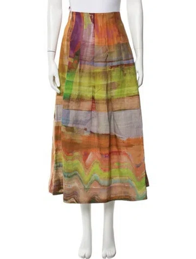 Pre-owned Ulla Johnson Linen Long Skirt In Neutrals