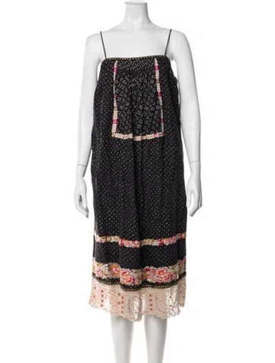Pre-owned Ulla Johnson Linen Midi Length Dress In Blue
