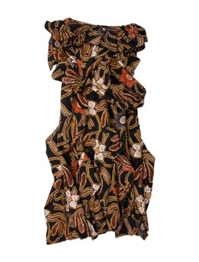 Pre-owned Ulla Johnson Linen Midi Length Dress In Brown