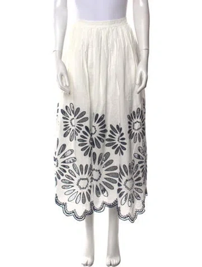 Pre-owned Ulla Johnson Linen Midi Length Skirt In Multi