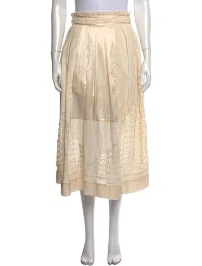 Pre-owned Ulla Johnson Linen Midi Length Skirt In Neutrals