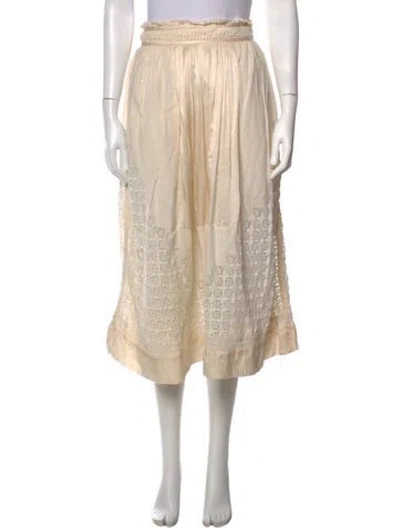 Pre-owned Ulla Johnson Linen Midi Length Skirt In Neutrals