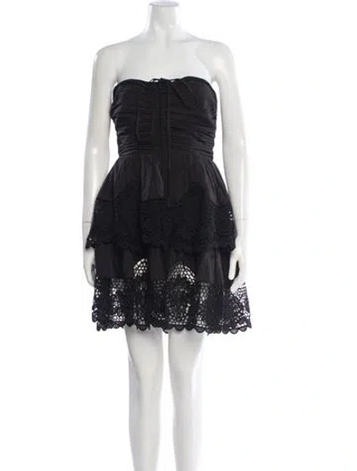 Pre-owned Ulla Johnson Linen Mini Dress In Blue