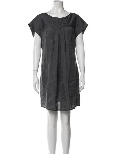 Pre-owned Ulla Johnson Linen Mini Dress In Gray