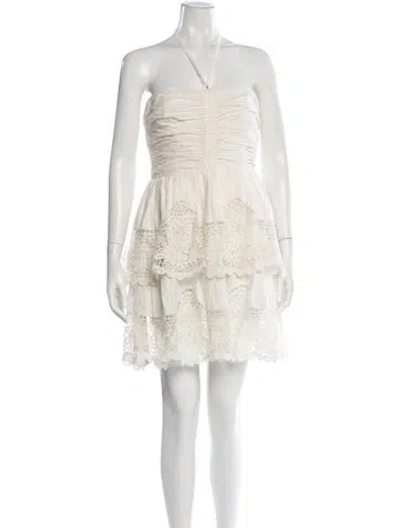 Pre-owned Ulla Johnson Linen Mini Dress In Neutral