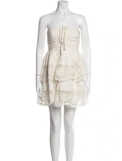 Pre-owned Ulla Johnson Linen Mini Dress In Neutral