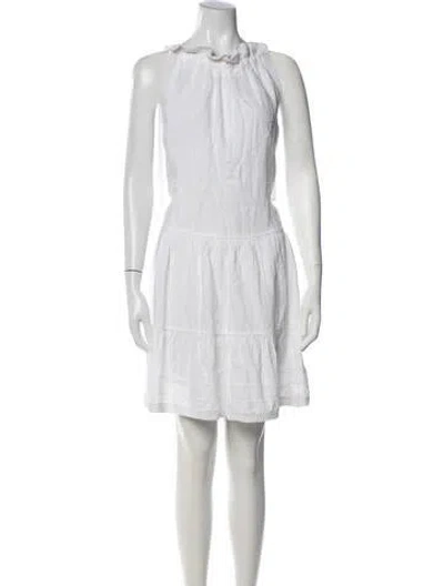 Pre-owned Ulla Johnson Linen Mini Dress In White