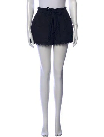 Pre-owned Ulla Johnson Linen Mini Shorts In Black