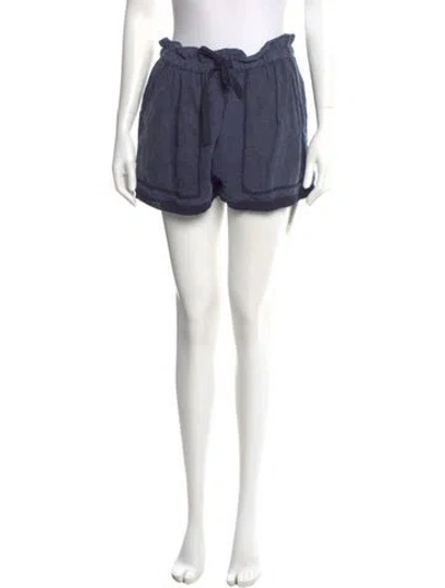 Pre-owned Ulla Johnson Linen Mini Shorts In Blue