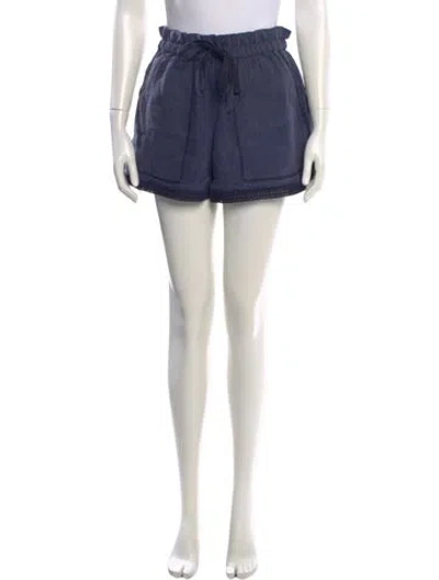 Pre-owned Ulla Johnson Linen Mini Shorts In Blue