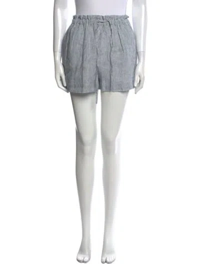 Pre-owned Ulla Johnson Linen Mini Shorts In Blue