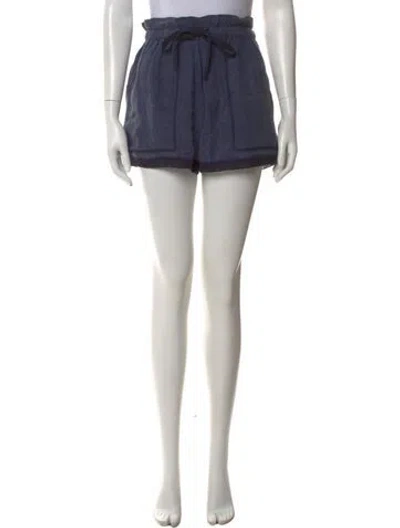 Pre-owned Ulla Johnson Linen Mini Shorts In Blue