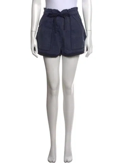 Pre-owned Ulla Johnson Linen Mini Shorts In Blue