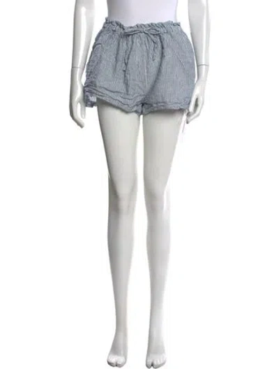 Pre-owned Ulla Johnson Linen Mini Shorts In Blue