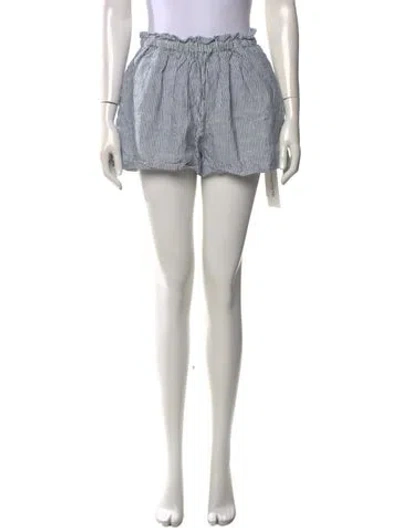 Pre-owned Ulla Johnson Linen Mini Shorts In Blue