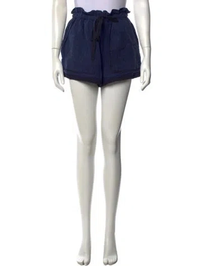 Pre-owned Ulla Johnson Linen Mini Shorts In Blue