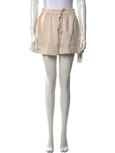 Pre-owned Ulla Johnson Linen Mini Shorts In White
