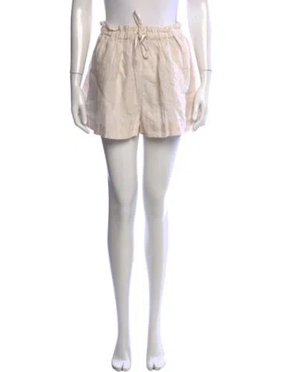 Pre-owned Ulla Johnson Linen Mini Shorts In White