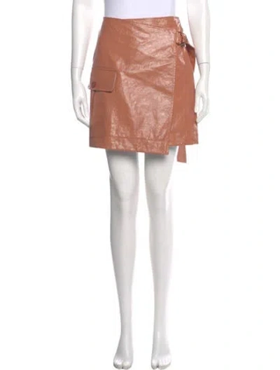 Pre-owned Ulla Johnson Linen Mini Skirt In Pink