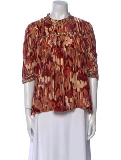 Pre-owned Ulla Johnson Linen Printed Blouse