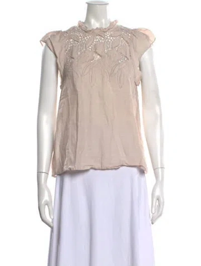 Pre-owned Ulla Johnson Linen Square Neckline Blouse In Neutrals
