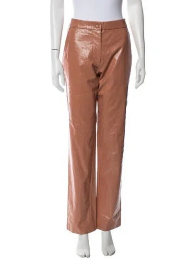 Pre-owned Ulla Johnson Linen Wide Leg Pants In Brown