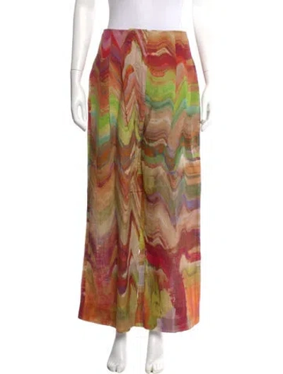 Pre-owned Ulla Johnson Linen Wide Leg Pants In Neutral