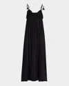 Ulla Johnson Linnea Crochet-trim Midi Sun Dress Coverup In Black