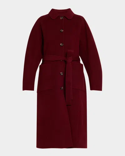 Ulla Johnson Lisbeth Long Wool-blend Coat In Red
