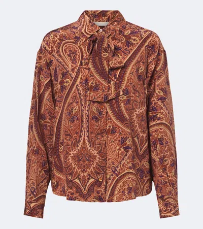 Ulla Johnson Lise Tie-neck Silk Crêpe De Chine Blouse In Multi