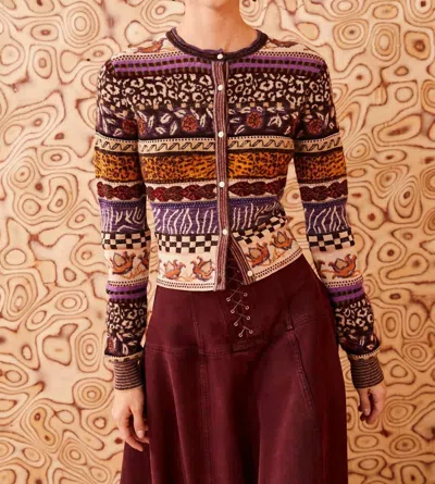 Ulla Johnson Liza Cardigan In Valerian In Multi