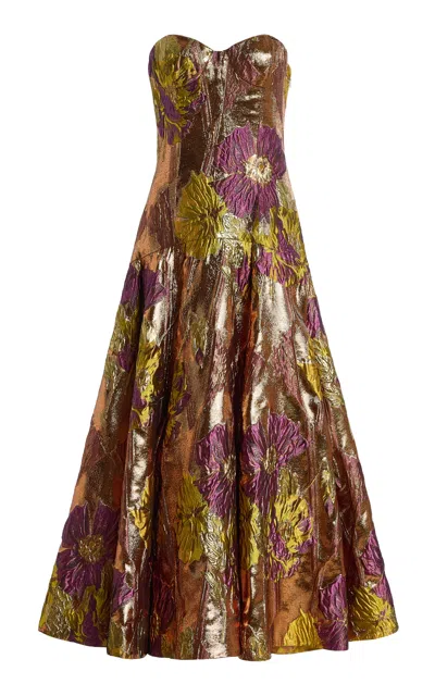 Ulla Johnson Liza Metallic Midi Dress In Multi