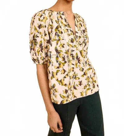 Ulla Johnson Loli Short Sleeve Blouse In Lucent In Multi