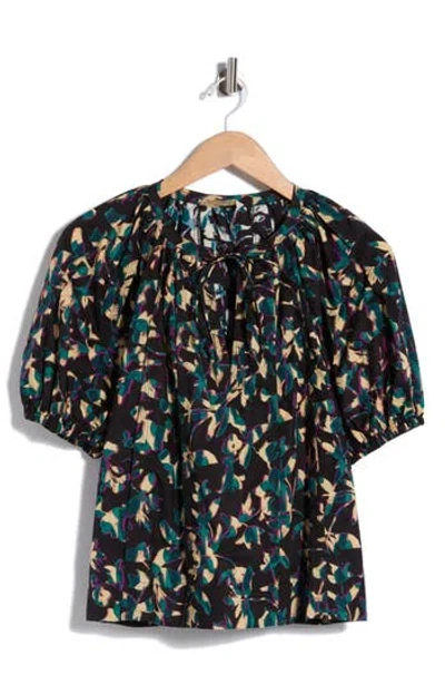 Ulla Johnson Loli Short Sleeve Blouse In Kaleidoscope In Multi