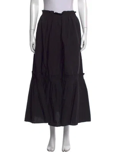 Pre-owned Ulla Johnson Long Skirt In Black