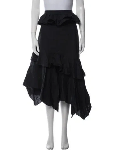 Pre-owned Ulla Johnson Long Skirt In Black
