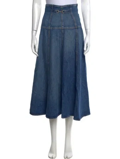 Pre-owned Ulla Johnson Long Skirt In Blue
