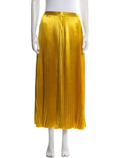 Pre-owned Ulla Johnson Long Skirt In Gold/metallic
