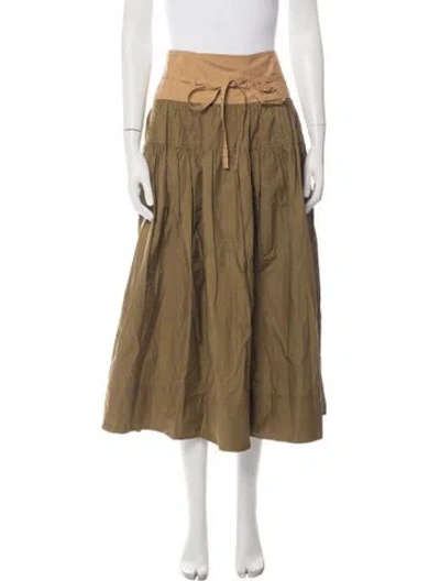 Pre-owned Ulla Johnson Long Skirt In Green