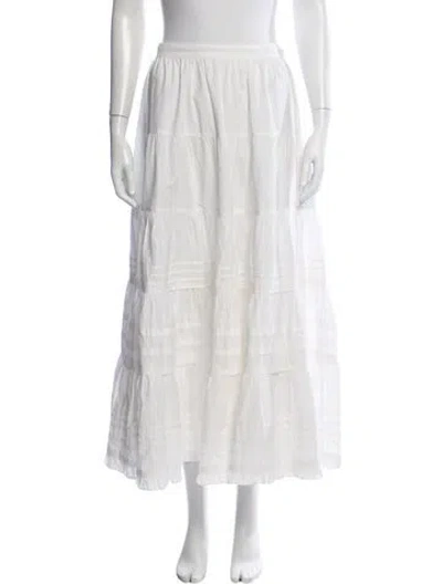 Pre-owned Ulla Johnson Long Skirt In White
