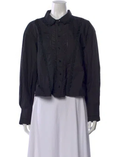 Pre-owned Ulla Johnson Long Sleeve Blouse In Black