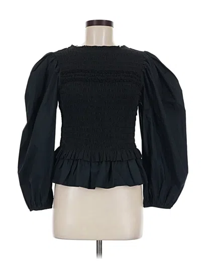Pre-owned Ulla Johnson Long Sleeve Blouse In Black